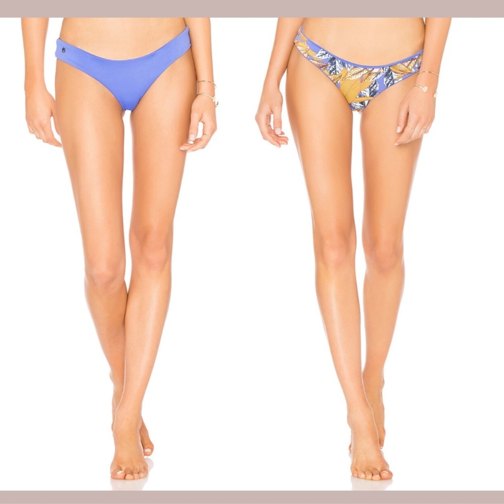 NEW Maaji‎ Mediterranean Blue Sublime Checky Cut Bikini Bottoms [SZ Small ]